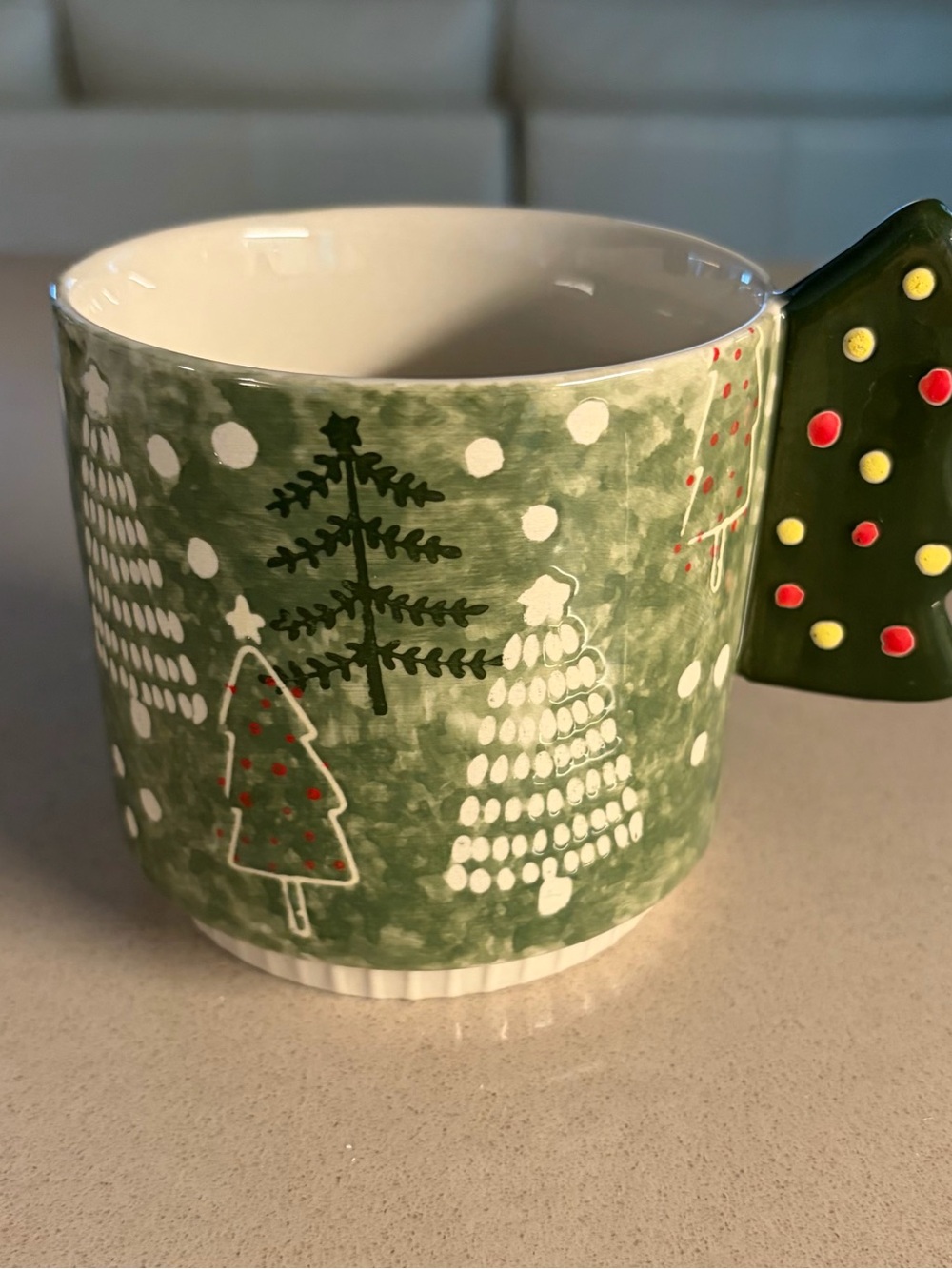 Potter’s Studio Festive Christmas Tree Mug with Tree Handle EUC